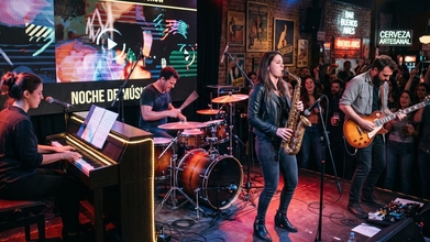 Se buscan pianista, baterista, saxofonista y guitarrista para espectáculo multimedia en CABA